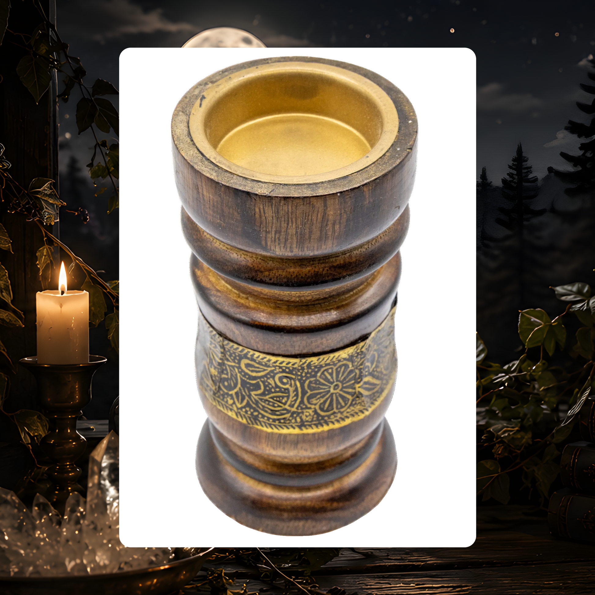 Wooden Charcoal Resin Incense Burner