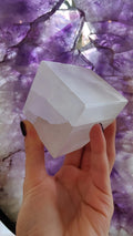 Selenite Standing Cube - 5cm