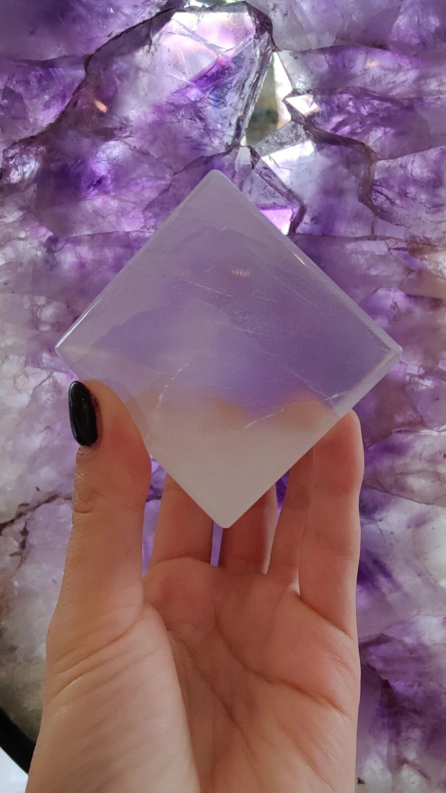Selenite Standing Cube - 5cm