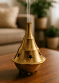 Brass Cone Incense Burner Set