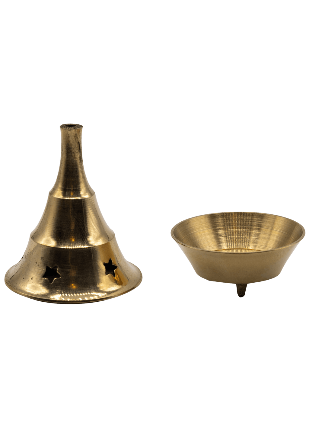 Brass Cone Incense Burner Set