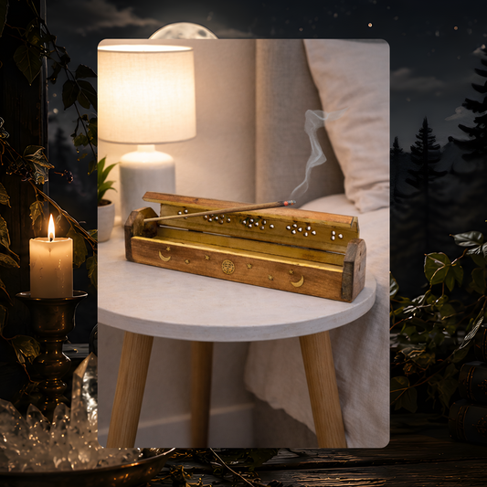 Sun & Moon Coffin Incense Burner