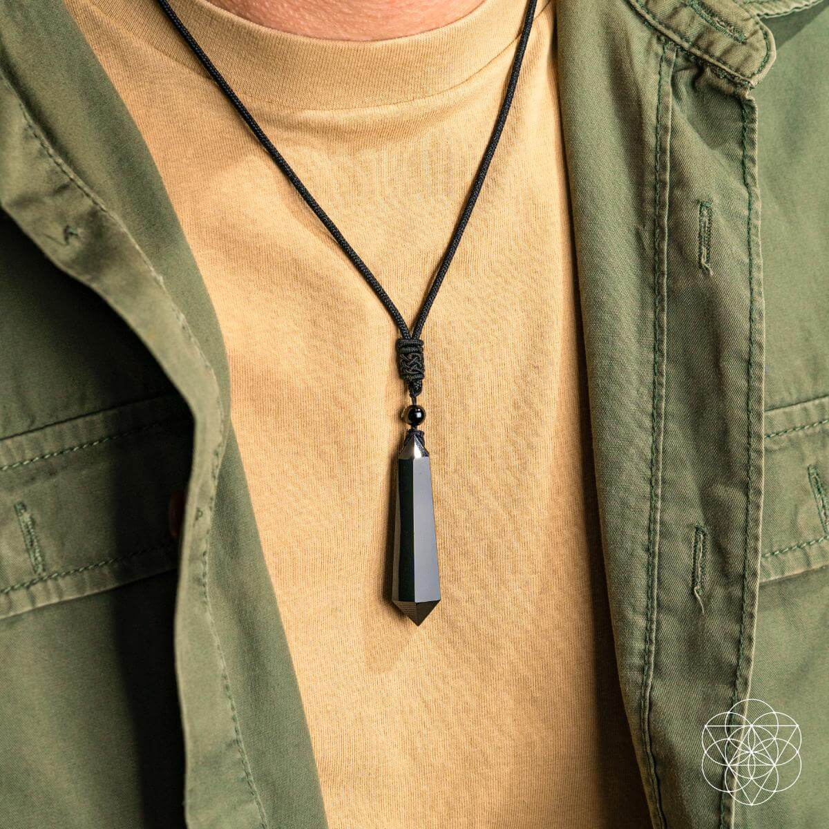 Black Obsidian Pendant - Protective Talisman