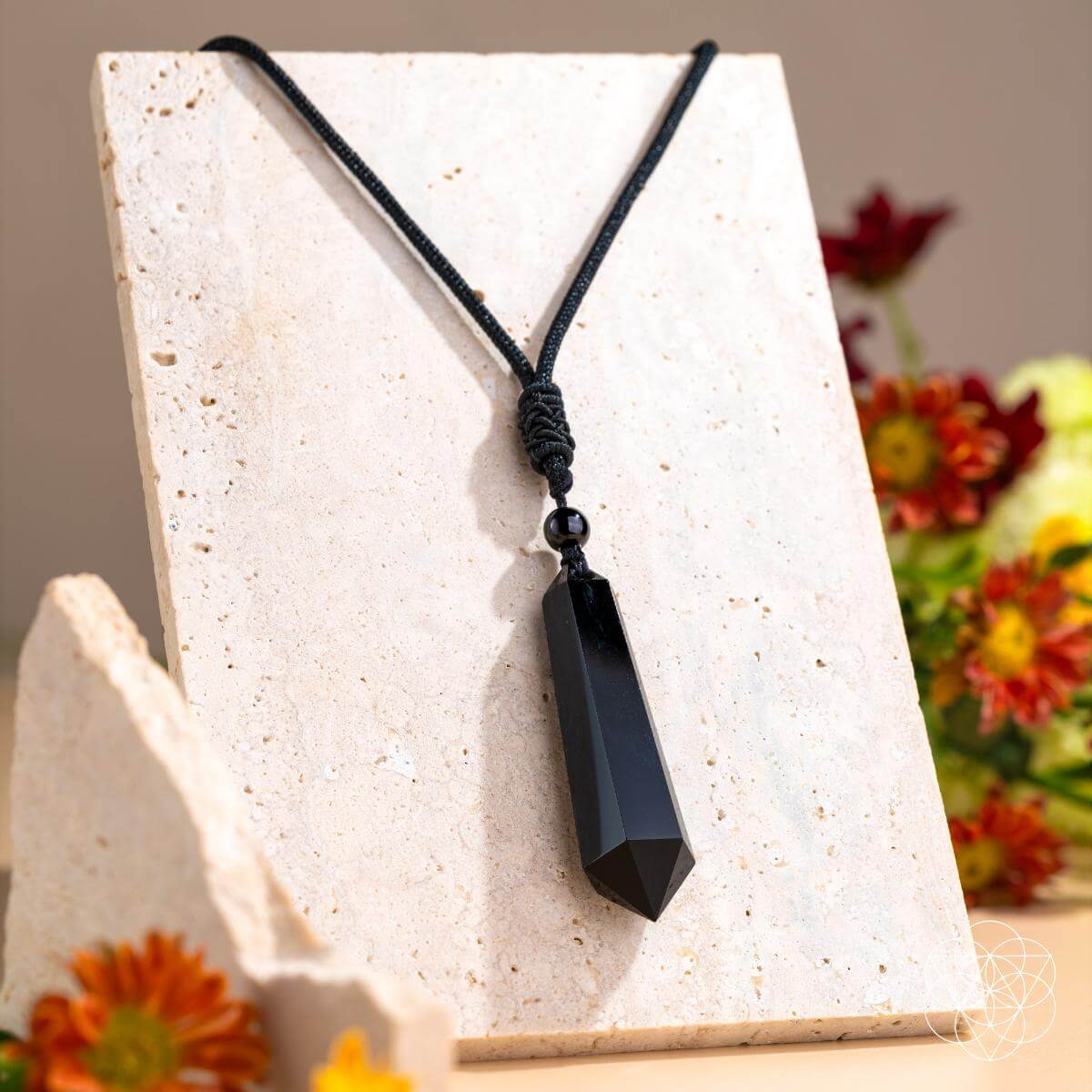 Black Obsidian Pendant - Protective Talisman