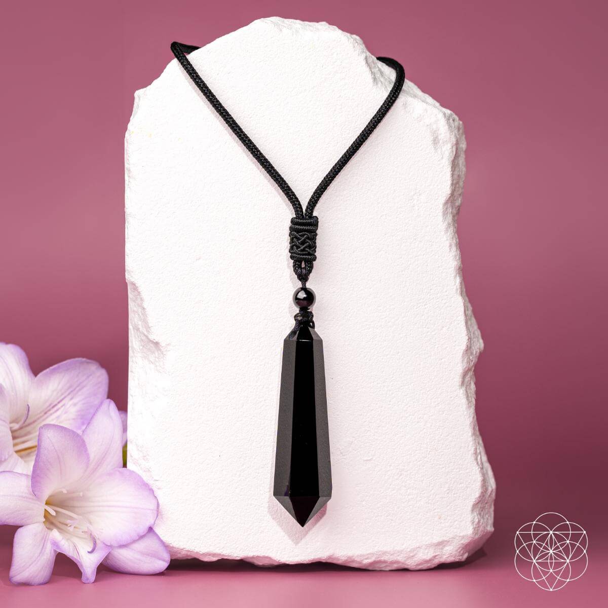 Black Obsidian Pendant - Protective Talisman