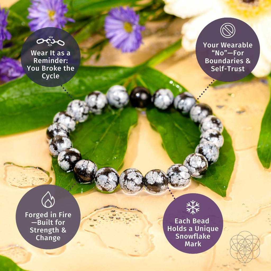 Snowflake Obsidian Bracelet - Pattern Breaker