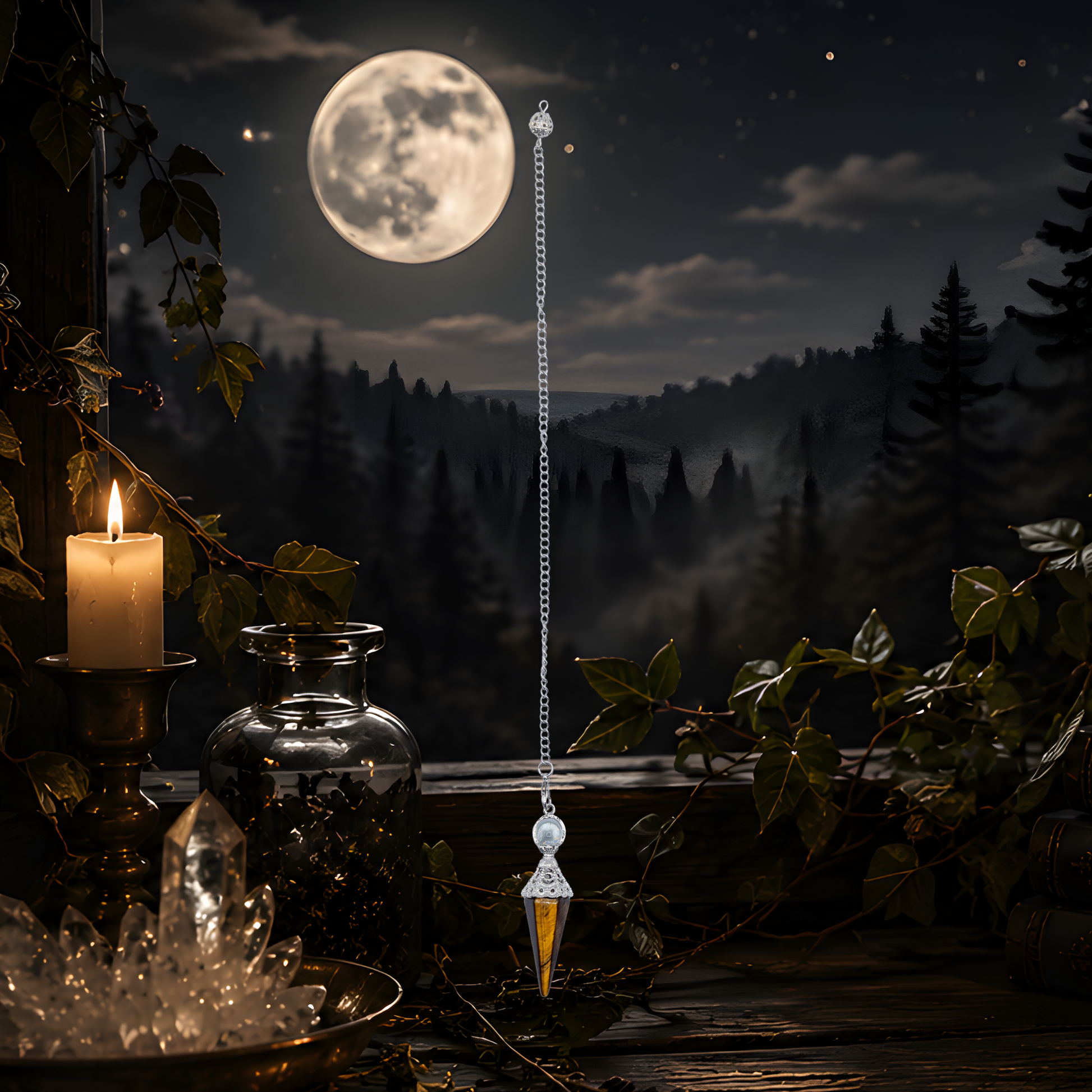 Ornate Tiger's Eye Pendulum