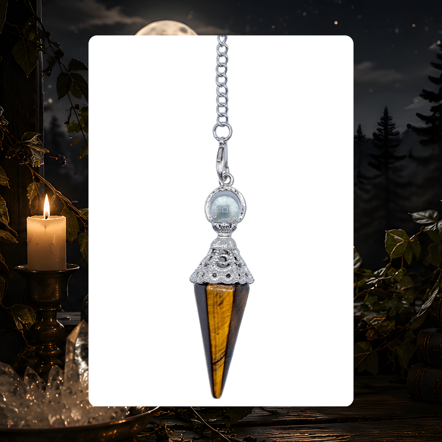 Ornate Tiger's Eye Pendulum