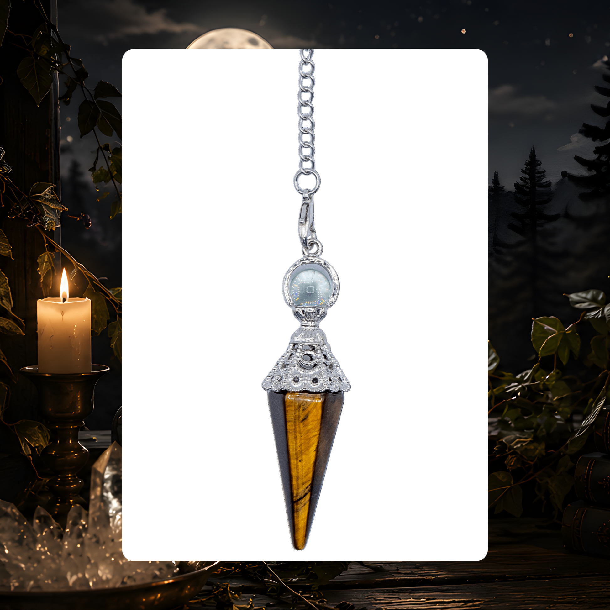 Ornate Tiger's Eye Pendulum